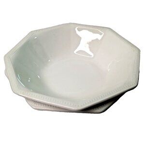 Johnson Brothers Heritage White 2 SOup Cereal Bowls Preowned Vintage Ironstone